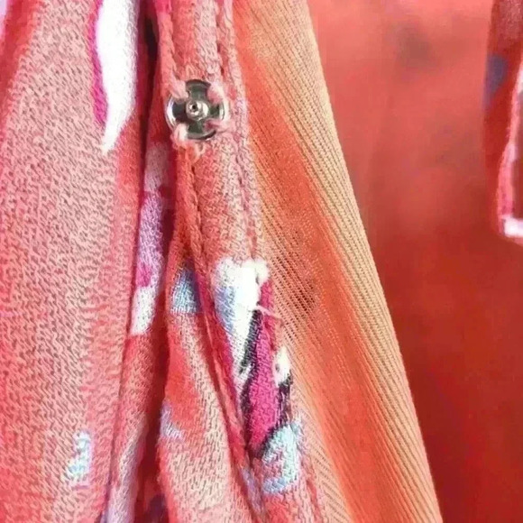 ☆ American Rag Cie 1X Pink Floral Faux Wrap Sleeveless Ruffle Front Dress. 3/$30 - Picture 6 of 6